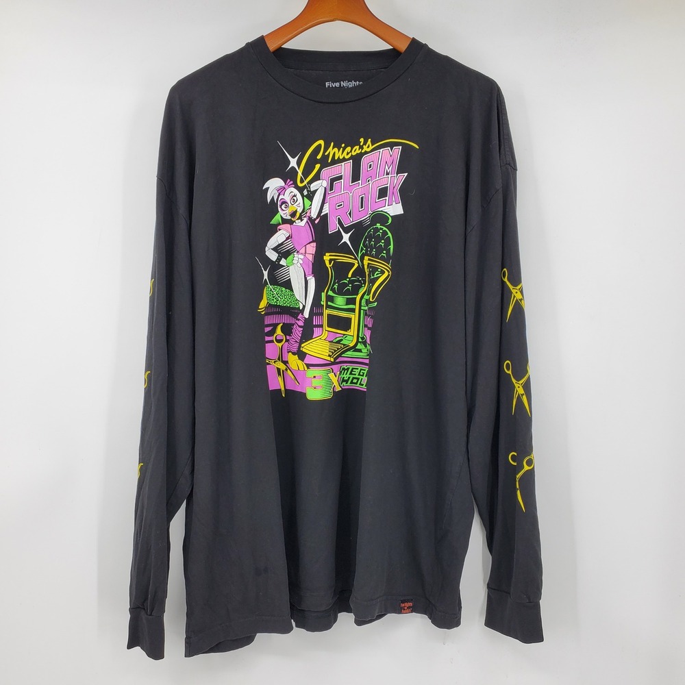 Five Nights at Freddys FNAF Glamrock Chica Shirt 3X Long Sleeve 2021 Creator Ink